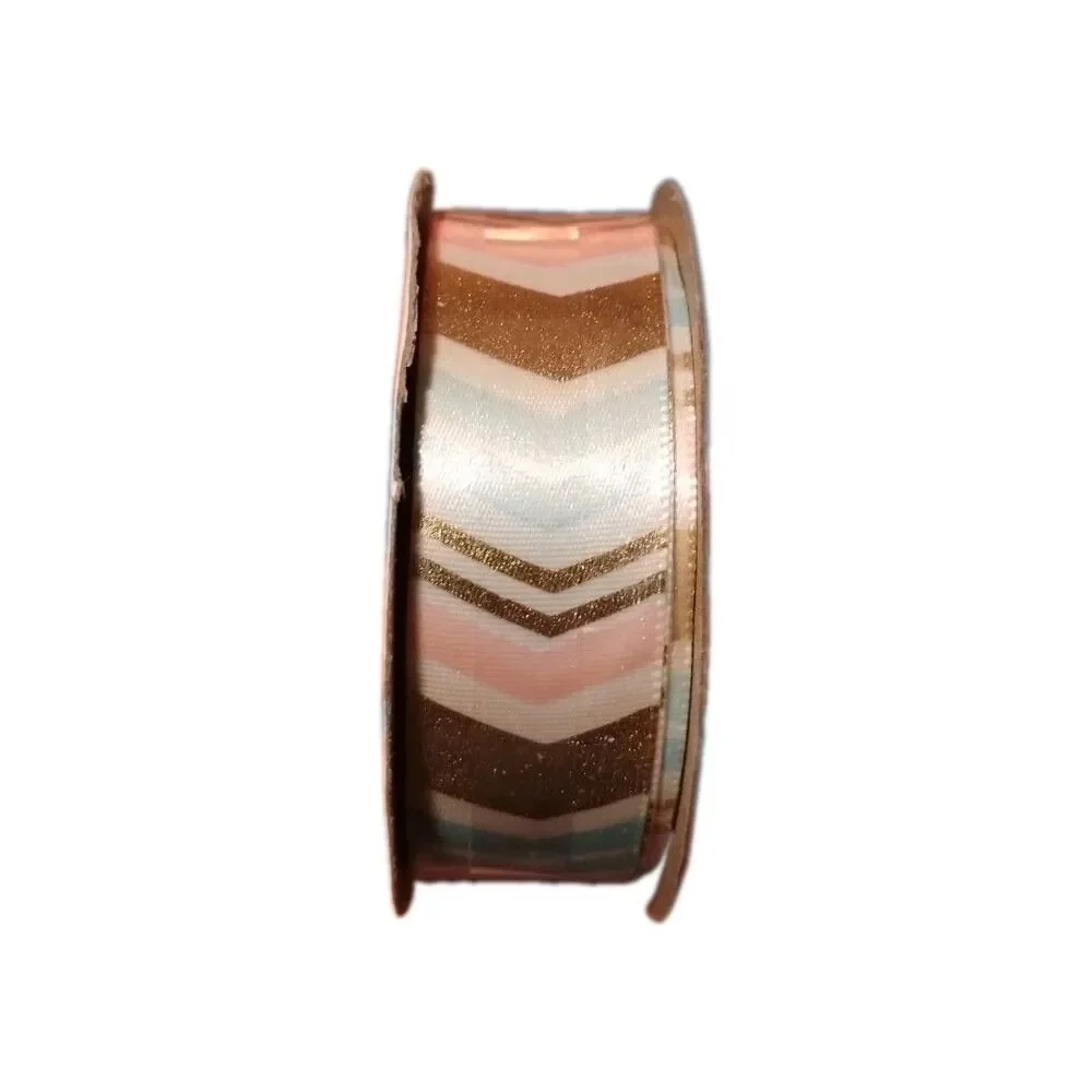 Berwick Offray Multi-Color Pastel Gold Ribbon, 7/8
